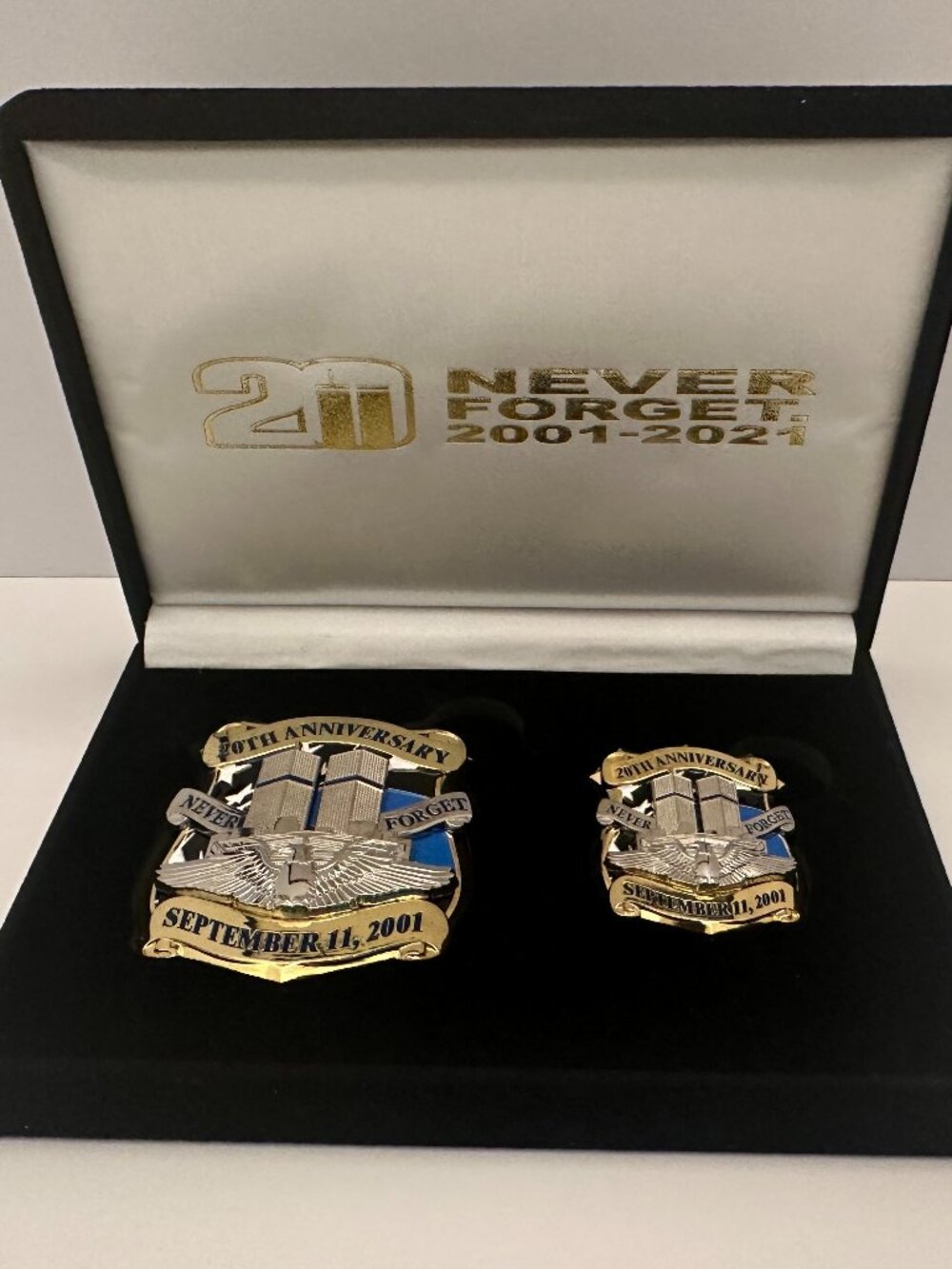 2001 Never Forget 20th Anniversary Badges September 11th 2021